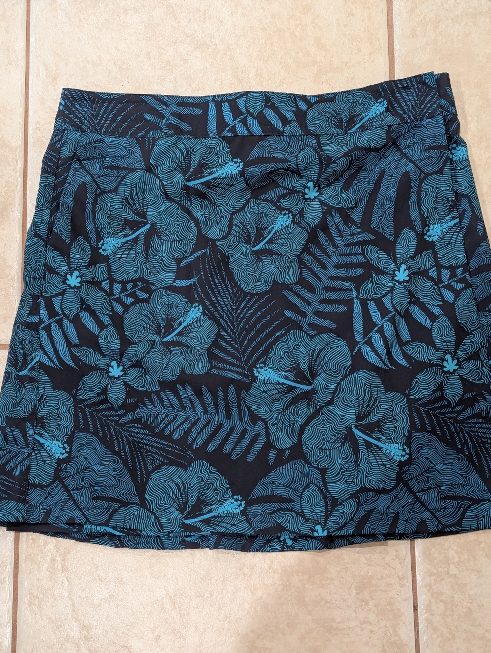 Rip Skirt Hawaii Tropical Print Wrap Skirt Size Large